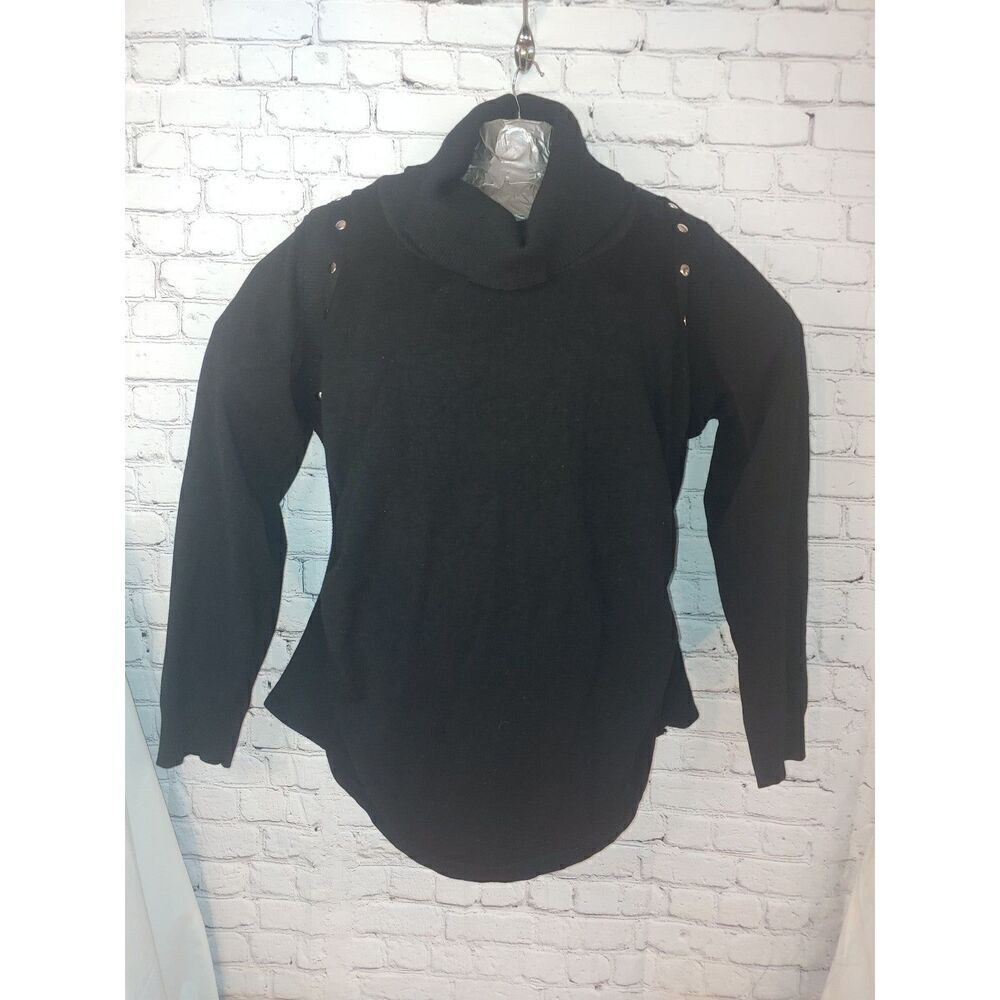 Debbie Morgan VINTAGE Women's PLUS Size 3X Black Cowl Neck Knit Sweater.